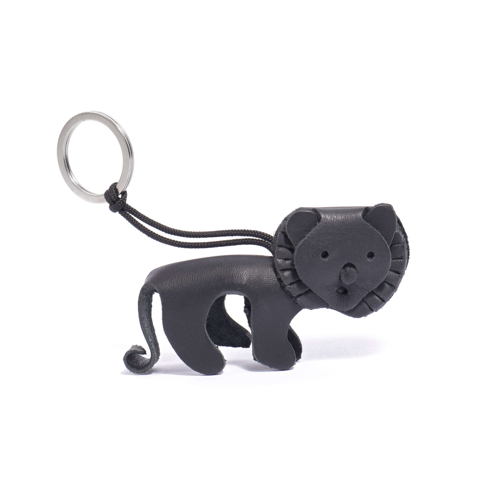 lion key ring handmade leather - 0