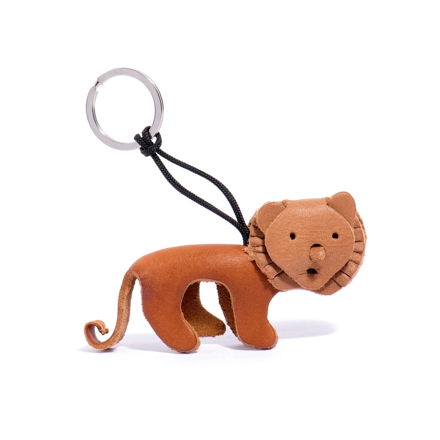 lion key ring handmade leather - 1