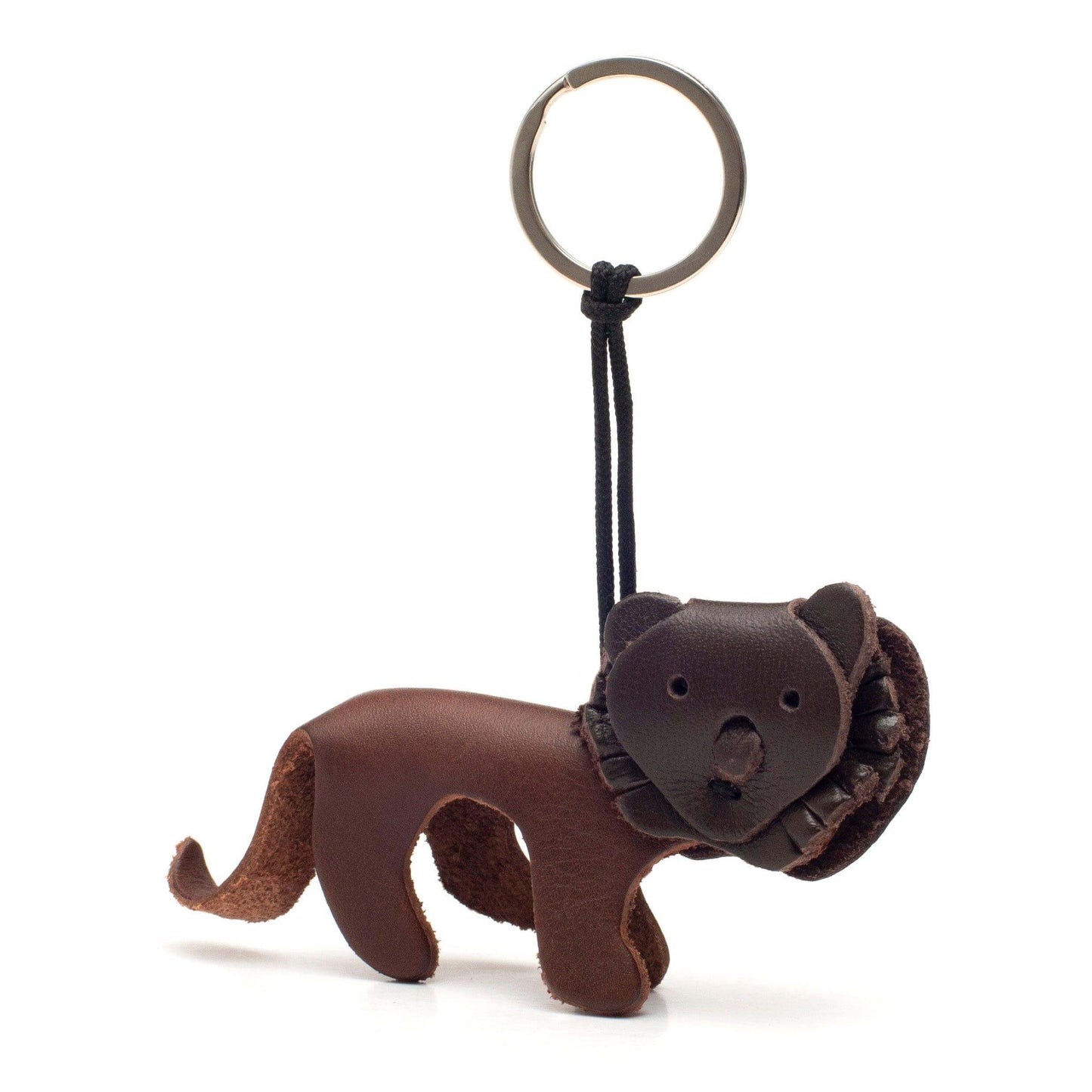 lion key ring handmade leather - 2