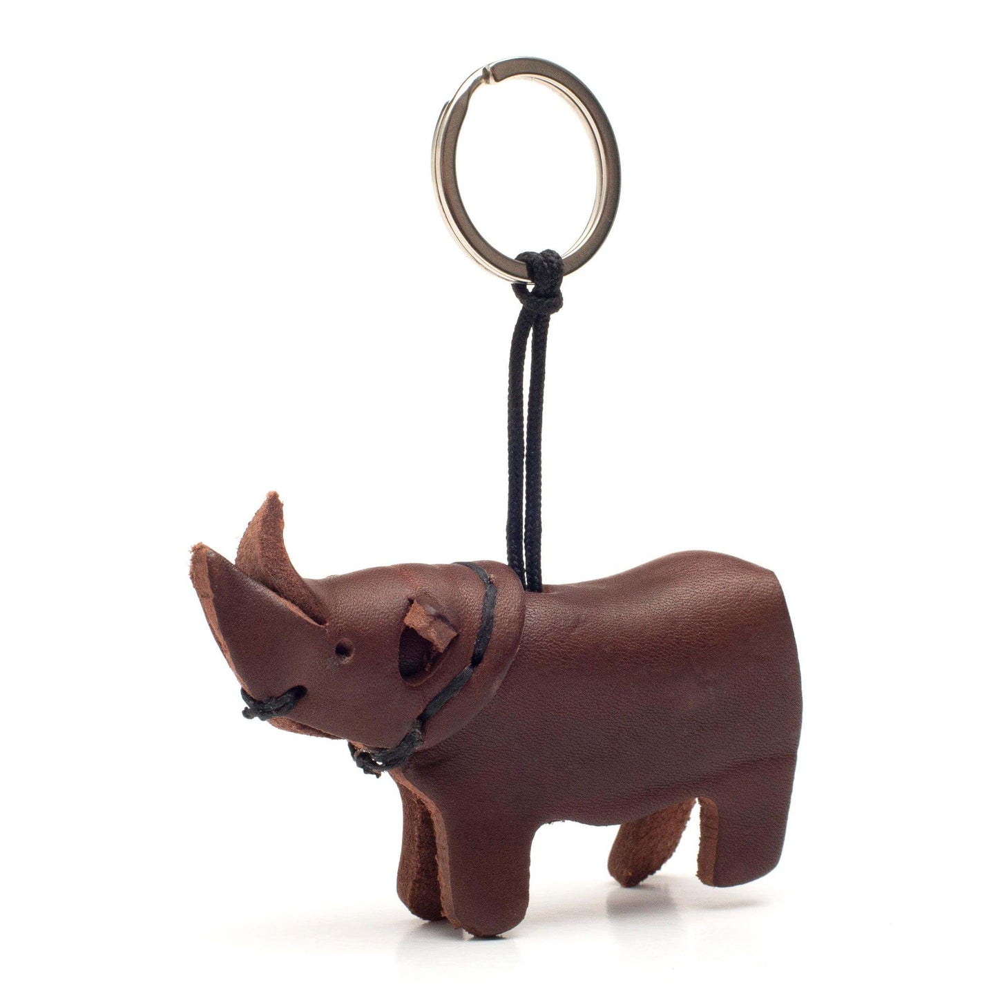 rhino key ring handmade leather - 0