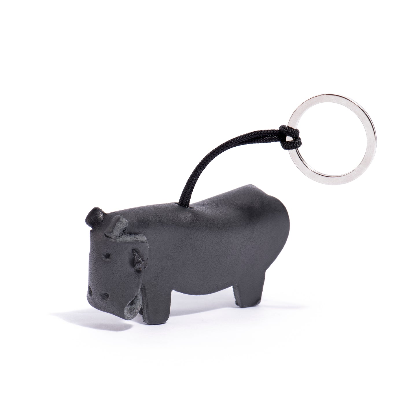 Handmade Leather Hippo Keyring