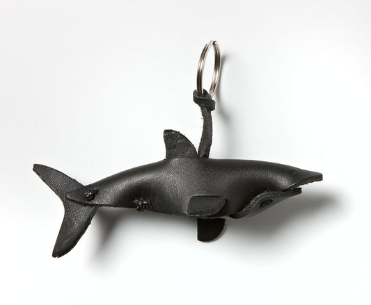 Handmade Leather Shark Keyring