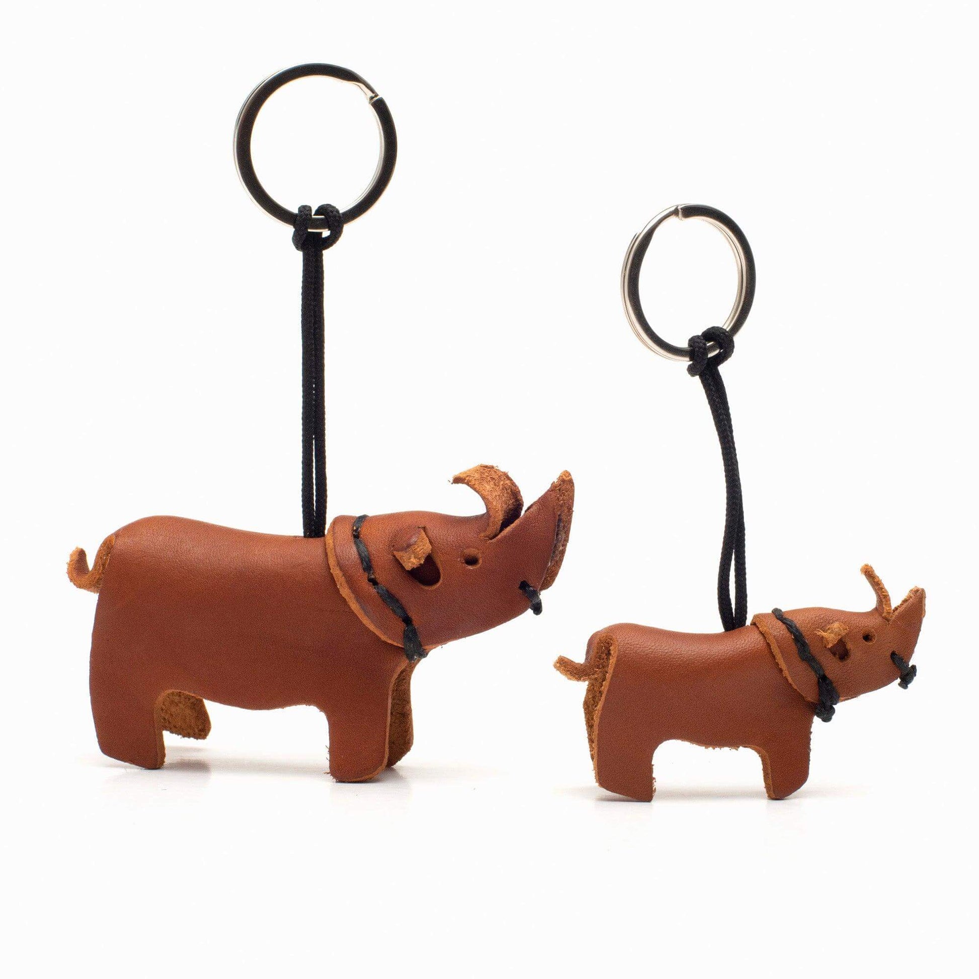 baby rhino key ring handmade - 7